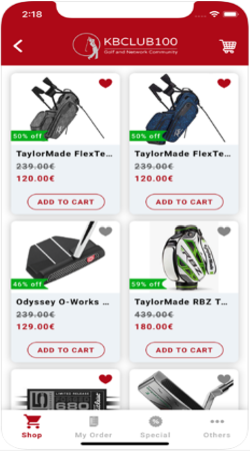 KBCLUB100 (Golf club products ecommerce app) screenshot 7
