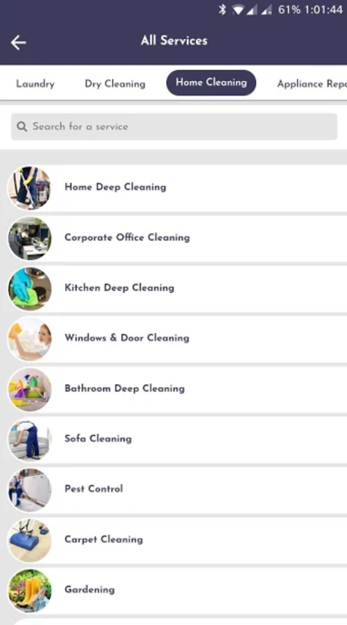 HeyWallE (UrbanClap clone app) screenshot 4