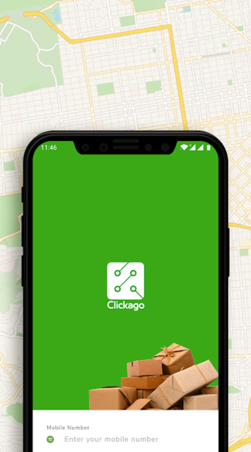 Clickago (Parcels/Goods/Food delivery app) screenshot 1