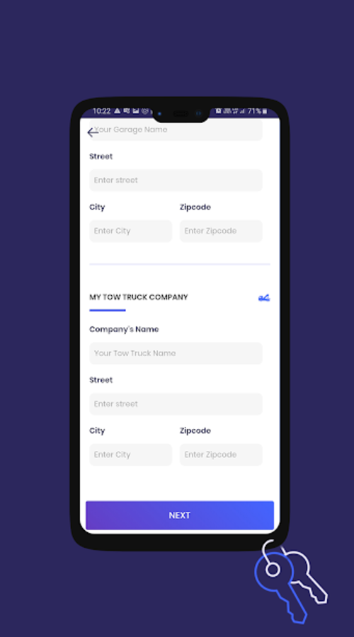 Emergency Keychain (Locksmiths and tow trucks on-demand app) screenshot 1