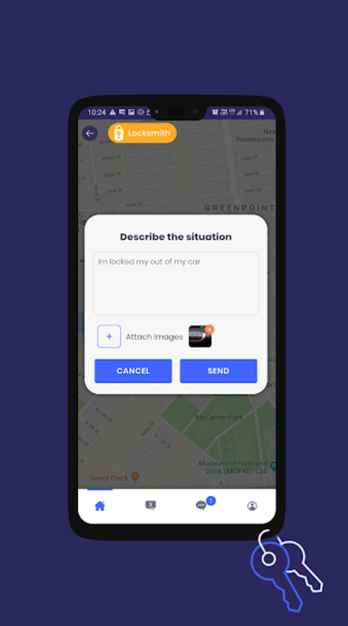 Emergency Keychain (Locksmiths and tow trucks on-demand app) screenshot 5