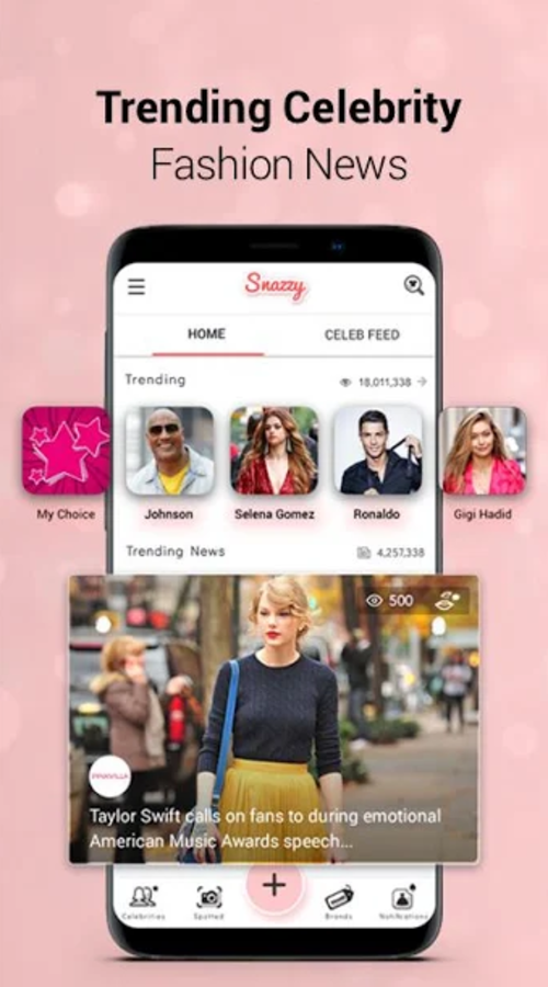 Snazzy (Celebrity news/gossips/ecommerce/social networking app) screenshot 3