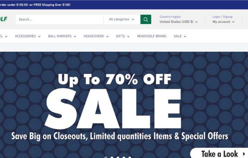 How readygolf.com business increased its sales by 150% through diversification of sales channel screenshot 1