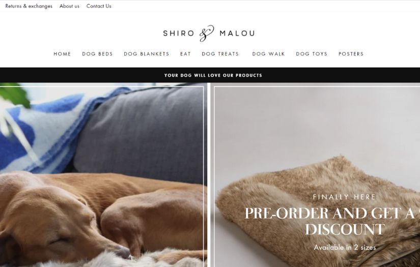 The Pawsome story of Shiro & Malou - An online store for Dog food and Supplies screenshot 1