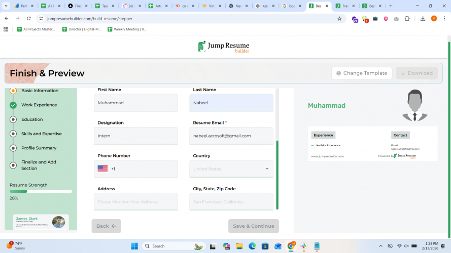 Jump Resume Builder screenshot 2