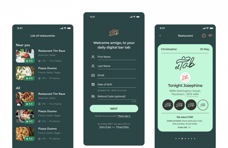 el Tab - Location-based marketplace for bars and pubs screenshot 3