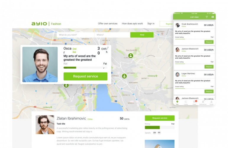 AYIO - P2P Service Providers Marketplace screenshot 1