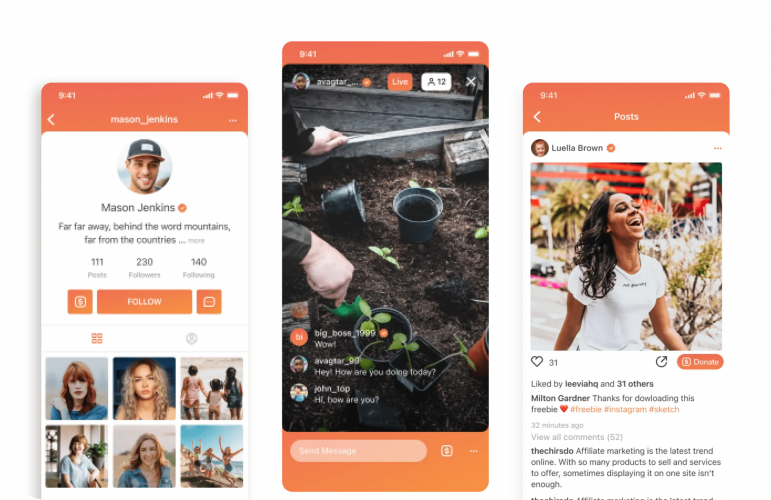 PhotoFi - Donation-Based Social Network screenshot 1