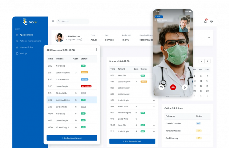 TapGP - Telemedicine appointments management system screenshot 3