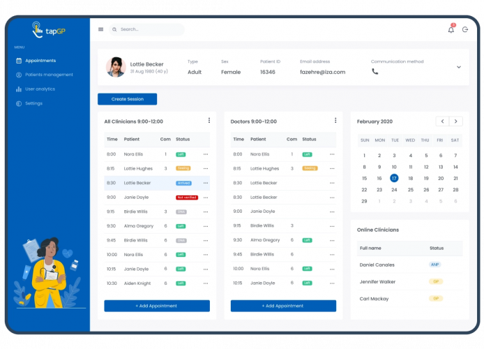 TapGP - Telemedicine appointments management system screenshot 4