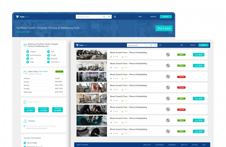 TrainAway - Gym directory for travelers screenshot 4