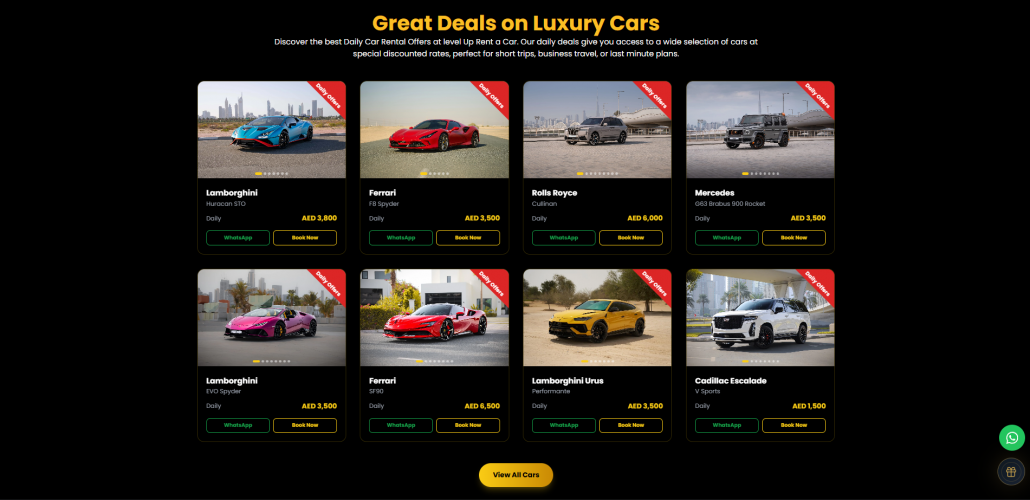 Level Up Car Rental – Luxury Car Rental Platform screenshot 1