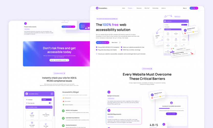Access Hero Website design screenshot 4