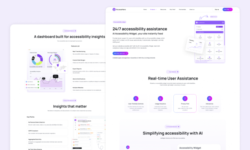 Access Hero Website design screenshot 1