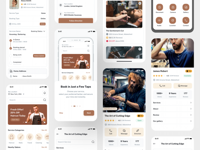 Wizcut Barber SaaS Business App, Admin, Salon dashboard, Landing page , Barber app , staff app  screenshot 1