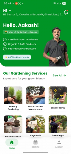 Plantropan – On-Demand Garden Care & Professional Maali Booking App screenshot 1