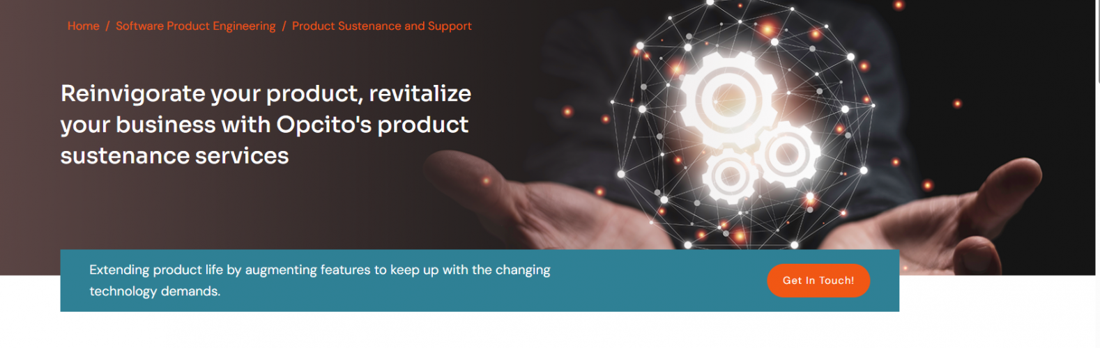 Product Sustenance and Support | Opcito Technologies screenshot 1