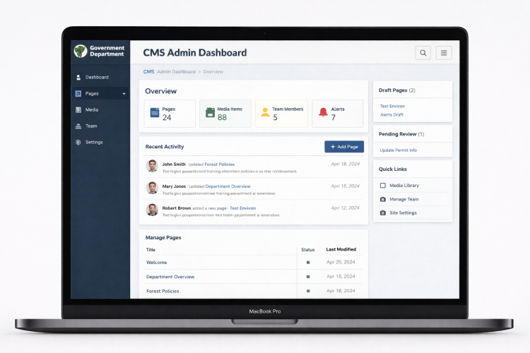 Government Website & Content Management System (CMS) screenshot 2
