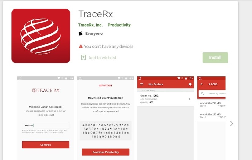 TraceRx screenshot 1
