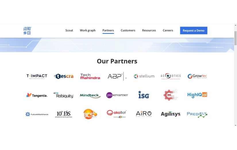 Soroco Website screenshot 2