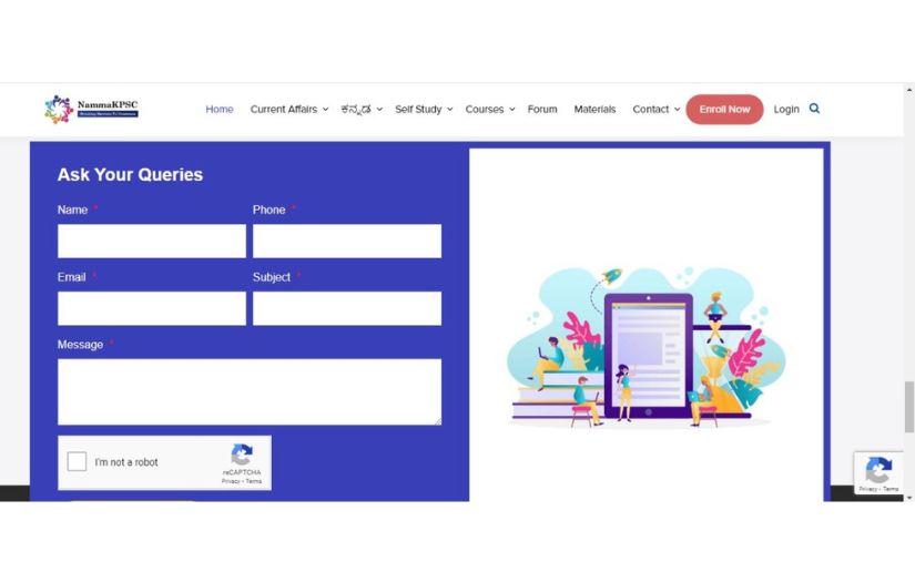 NammaKPSC Website screenshot 3