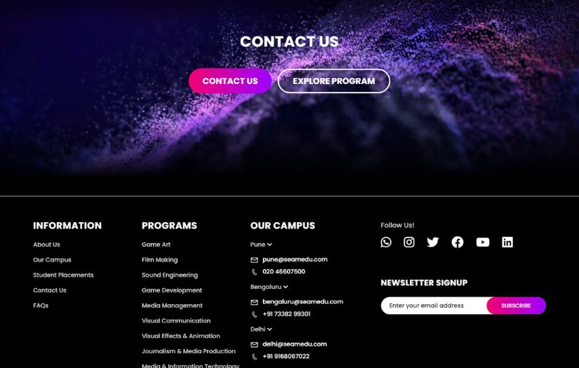 Seamedu Website screenshot 3