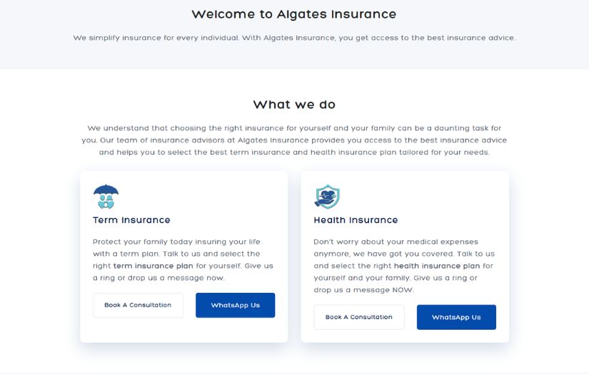 Algates Insurance screenshot 2