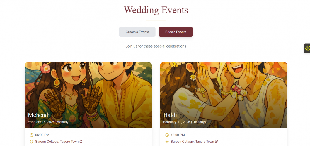 Digital Marriage Invitation Website screenshot 1