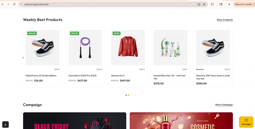 MartVex - A multi vendor ecommerce website screenshot 2