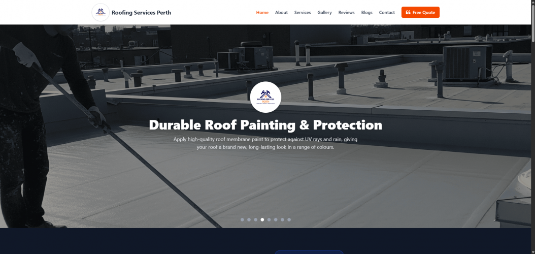 Custom Roofing Website Build - HM Yahia screenshot 1