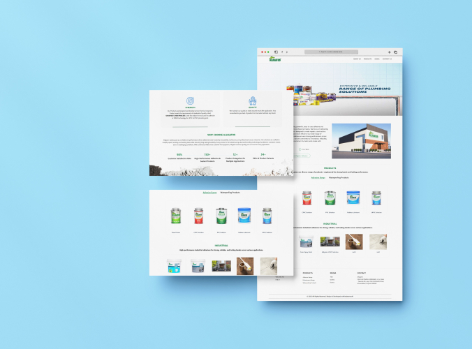 AlligatorAdhesive – Corporate Website Development screenshot 1