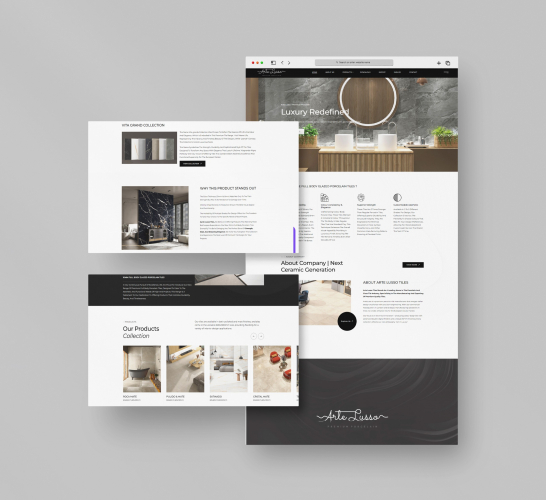 Arte Lusso – Premium Porcelain Tiles Website screenshot 2