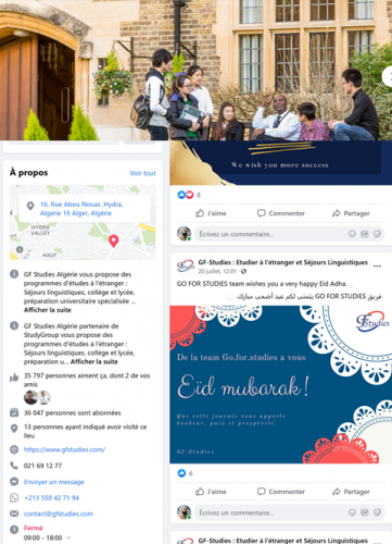 Compagne et stratégie digital GF Studies screenshot 3