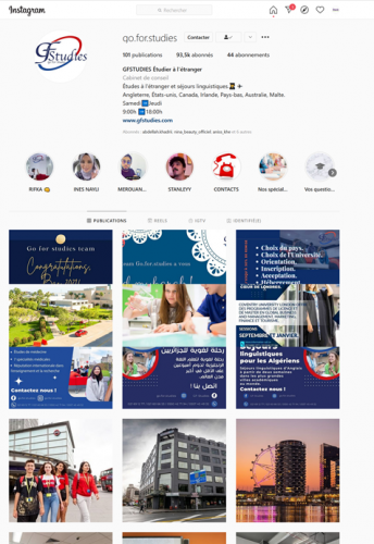 Compagne et stratégie digital GF Studies screenshot 1