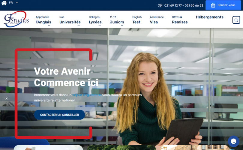 Compagne et stratégie digital GF Studies screenshot 2