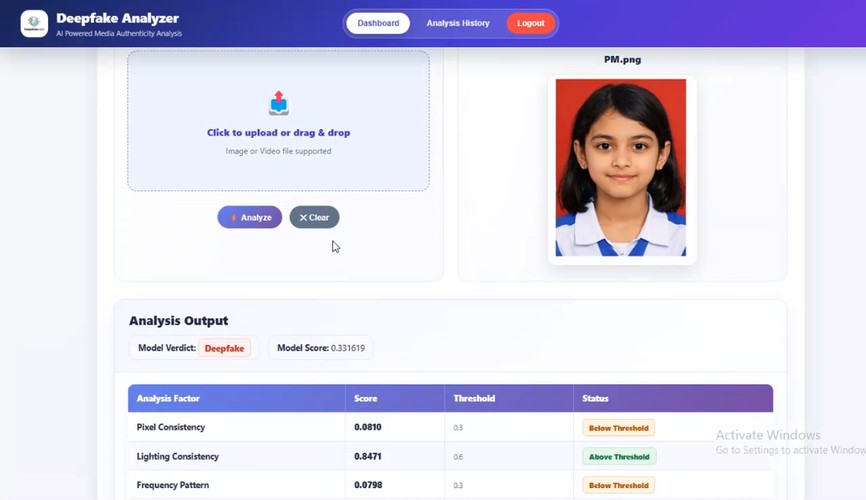 Deepfake Detection & Digital Content Security System screenshot 2