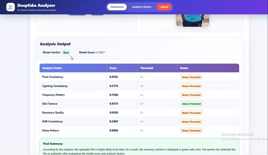 Deepfake Detection & Digital Content Security System screenshot 3