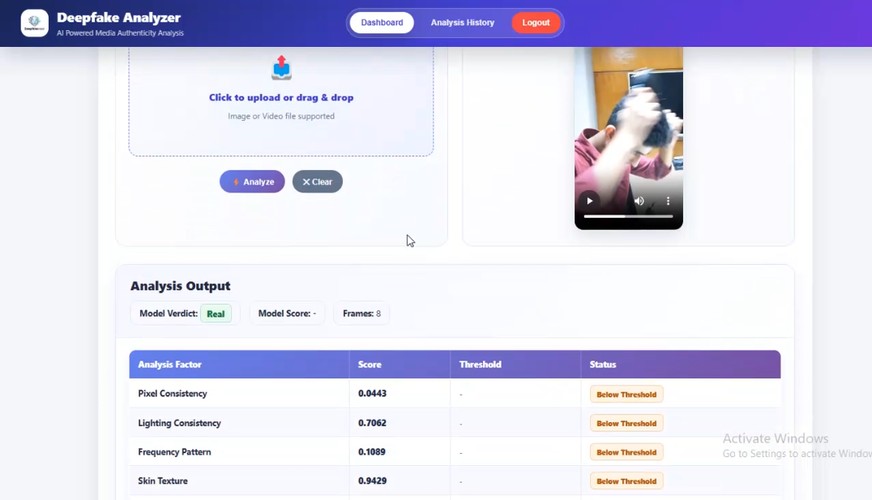 Deepfake Detection & Digital Content Security System screenshot 4
