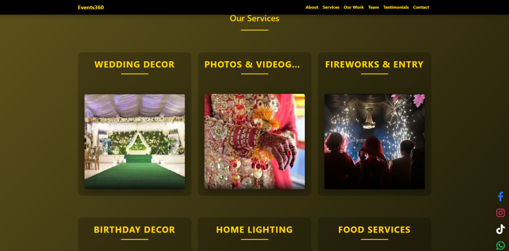 Events360Hub – One-Page Website Development screenshot 2
