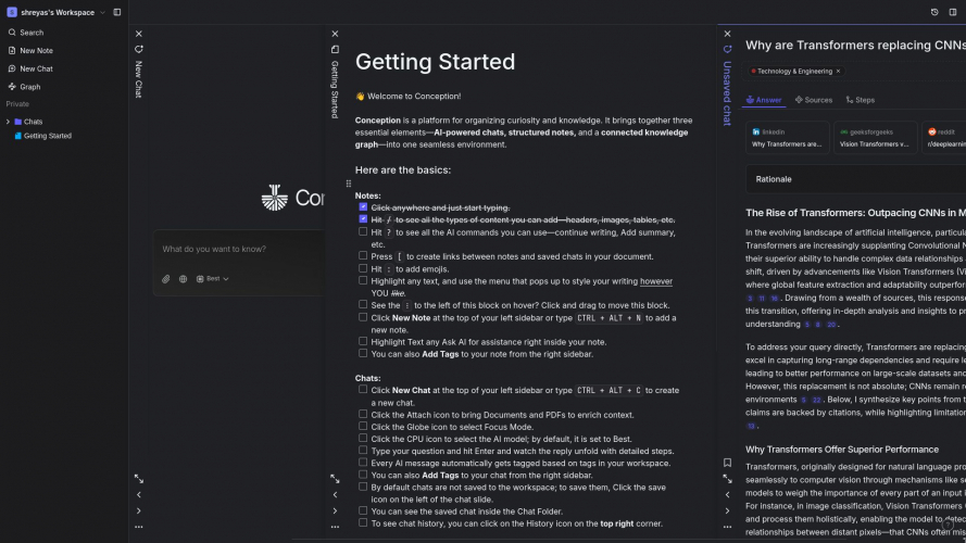 Conception: AI-Powered Knowledge App screenshot 1