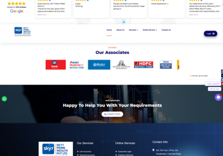 Custom CRM & Insurance Management Platform | SKY7 PRIME WEALTH PVT LTD screenshot 1