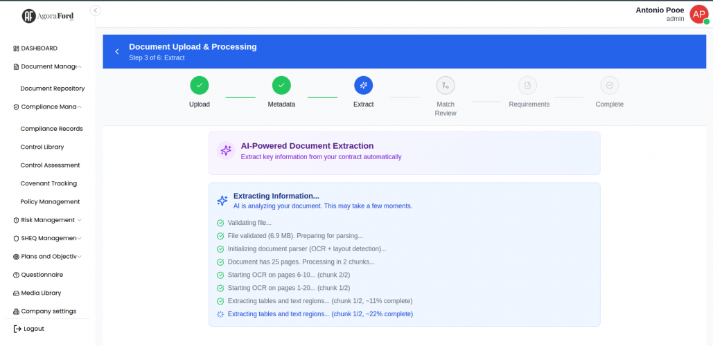 AI-driven GRC platform for risk and compliance screenshot 1