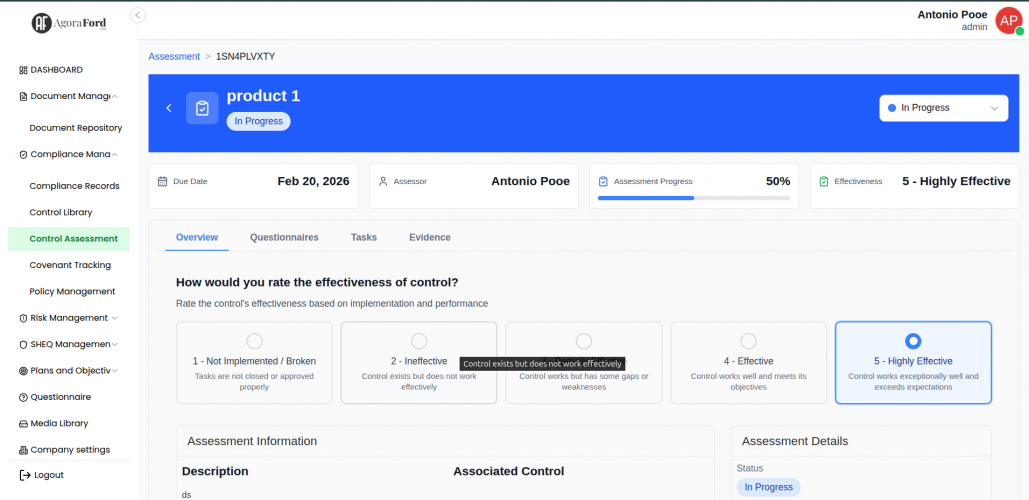 AI-driven GRC platform for risk and compliance screenshot 3