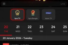 Islamic streaming app with live TV