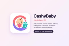 CashyBaby - Family Event Platform for Baby Showers and Gender Reveals
