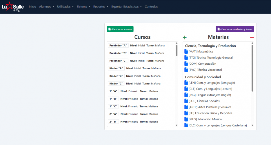 Sistema Académico La Salle screenshot 2
