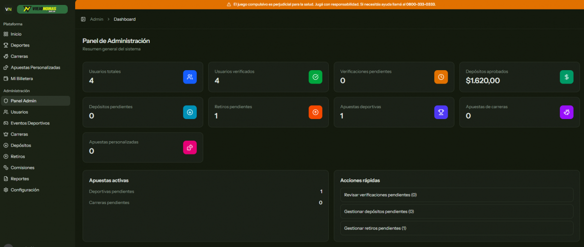ViejoNoMás - Plataforma Integral de Apuestas Online screenshot 4