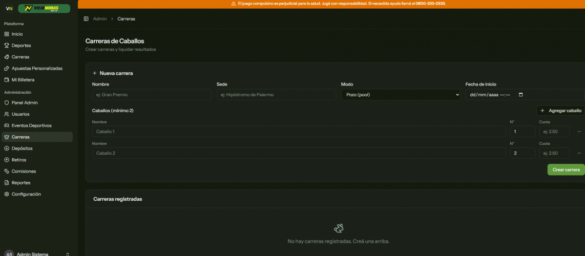 ViejoNoMás - Plataforma Integral de Apuestas Online screenshot 2