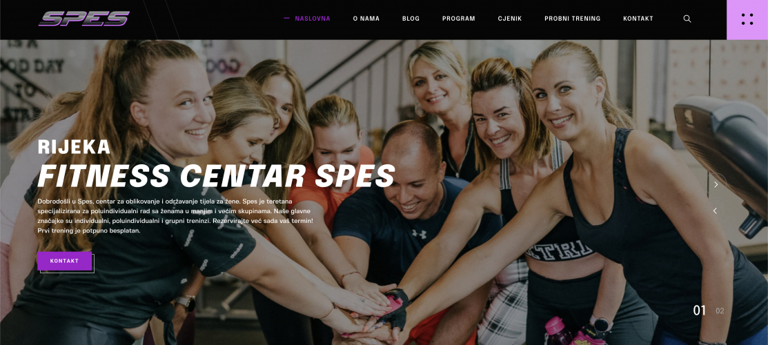 Fitness Centar SPES — Women-Only Fitness Studio Website  screenshot 1