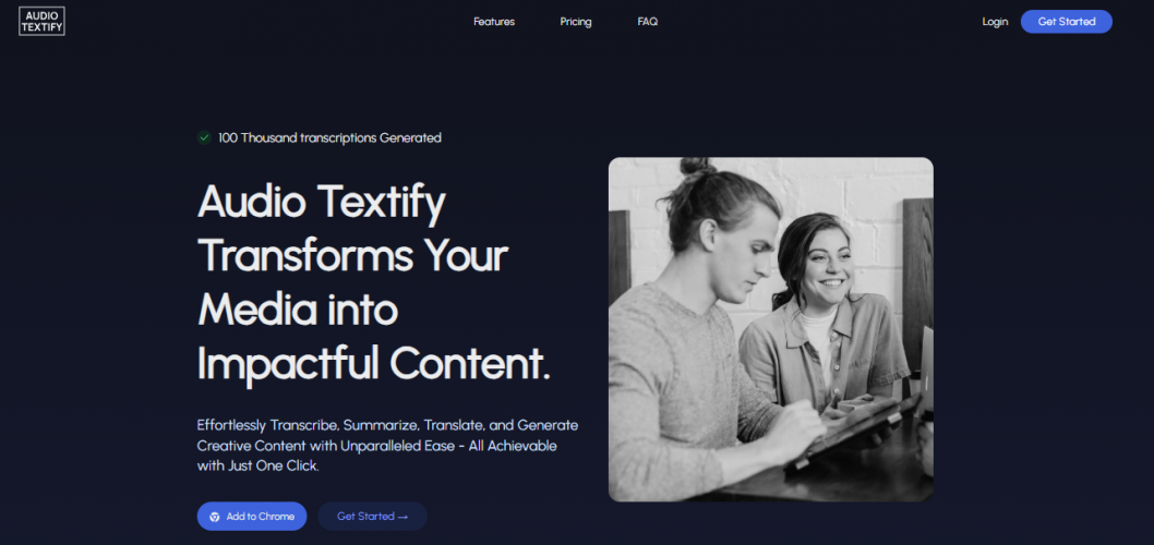 Audio Textify – AI-Powered Media Transcription & Content Generation Tool screenshot 2